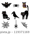 set of Halloween icons 119371169