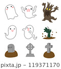 set of Halloween icons 119371170