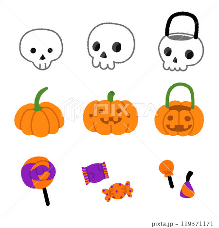set of Halloween icons 119371171