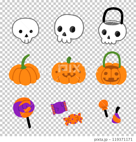 set of Halloween icons 119371171