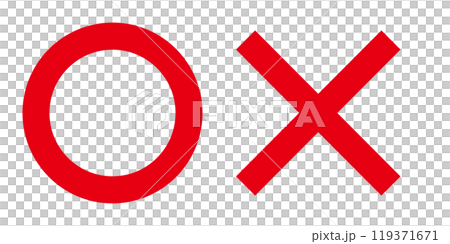 圓形 x 紅色設定簡單向量圖 119371671
