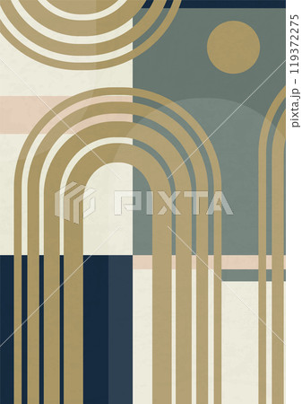 Modern abstract aesthetic background with geometric balance shapes. Wall decor Modern abstract aesthetic background with geometric balance shapes. Wall decor 119372275