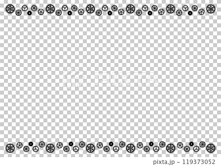 Gear frame top and bottom simple vector illustration black 119373052