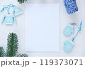 Christmas Card Mockup, Holiday Greeting Card or Invitation Mockup 5x7 119373071