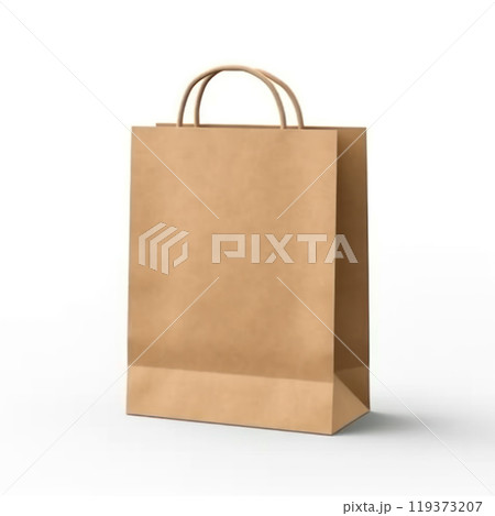 Mockup of paper bag for shopping, gifts and grocery bags. Mockup of paper bag for shopping, gifts and grocery bags. 119373207