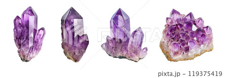 Amethyst crystal, gemstone, gem, mineral specimen PNG set bundle transparent background isolated graphic resource cutout. Lapidary, healing, geology, rockhounding, collecting Amethyst crystal, gemstone, gem, mineral specimen PNG set bundle transparent background isolated graphic resource cutout. Lapidary, healing, geology, rockhounding, collecting 119375419