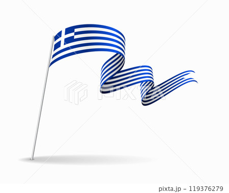 Greek flag wavy background layout. Vector illustration. Greek flag wavy background layout. Vector illustration. 119376279