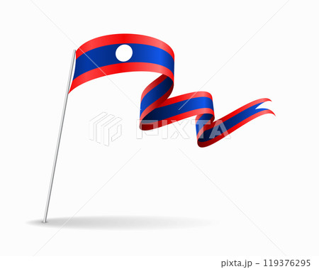 Laotian flag wavy background layout. Vector illustration. 119376295