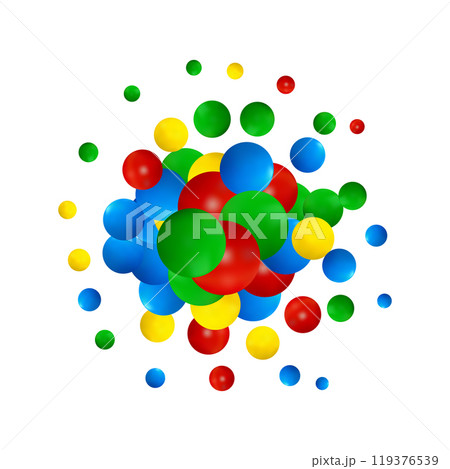 Balloons, seamless pattern bubbles beautiful holiday texture, background. 3d render. Eps 10 119376539