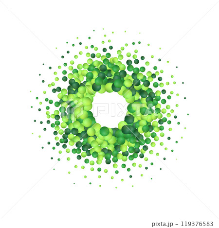 Background with render 3d green balls. Round Sphere of geometric objects, pearl made of metal and plastic. Template with social media story, social networks. vector illustration. Eps 10 Background with render 3d green balls. Round Sphere of geometric objects, pearl made of metal and plastic. Template with social media story, social networks. vector illustration. Eps 10 119376583