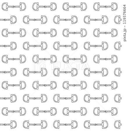 Vector seamless pattern of horse equestrian bit Vector seamless pattern of horse equestrian bit 119376664