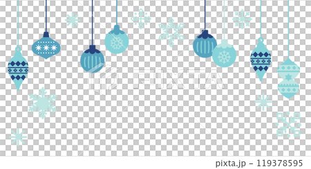 Christmas ornament background illustration (vector banner winter no text copy space) 119378595