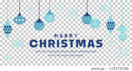 Christmas ornament background illustration (vector banner winter) 119378596