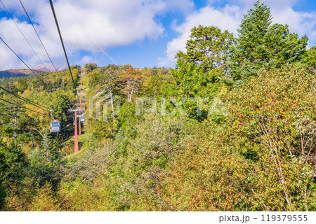 【長野県】木曽　おんたけロープウェイ　眼下の景色 119379555