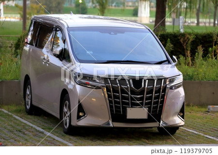 駐車場のミニバン 駐車場のミニバン 119379705