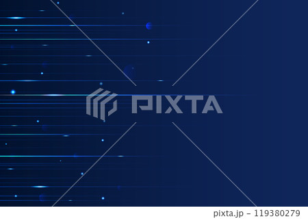 Abstract futuristic blue background with flow dots and glitter lights. Vector illustration 119380279