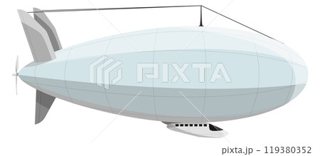 Vintage zeppelin flying. Retro air transport icon 119380352