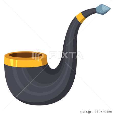 Smoking pipe cartoon icon. Classic retro accessory 119380466