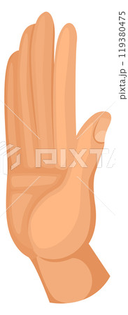 Take five hand gesture. Showing approve sign 119380475