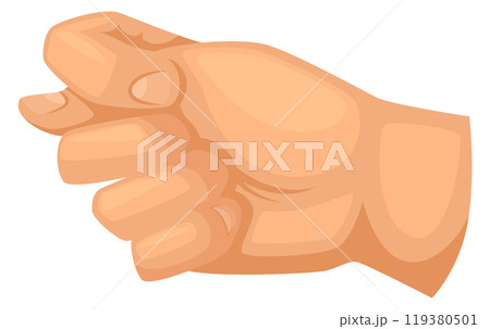 Fig sign icon. Cartoon insult hand gesture 119380501