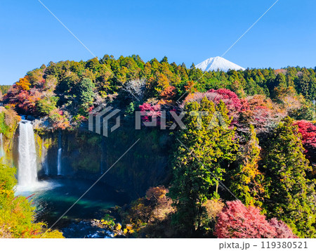 音止の滝と富士山（秋） 119380521