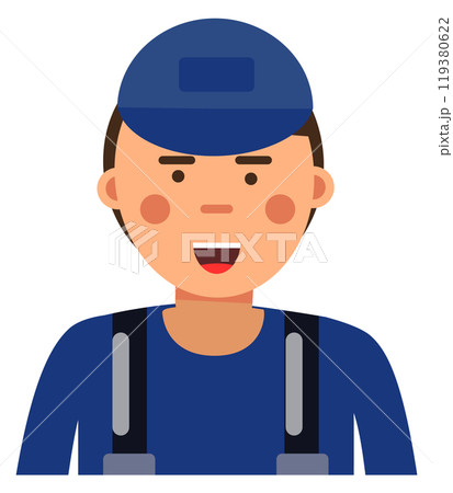 Car mechanic worker color icon. Repair engineer 119380622