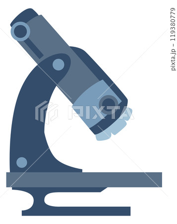 Microscope color icon. Science tool. Research device 119380779