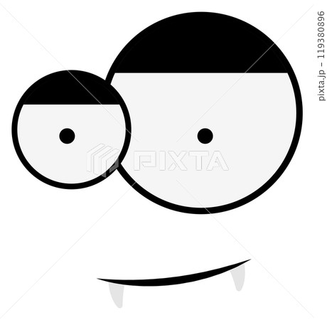 Vampire face black icon. Monster funny expression 119380896