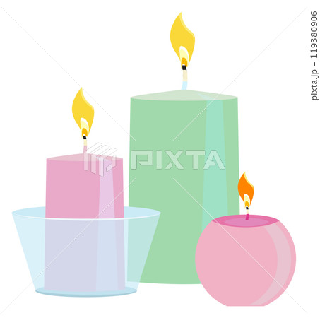 Aroma candles cartoon icon. Spa relax symbol 119380906