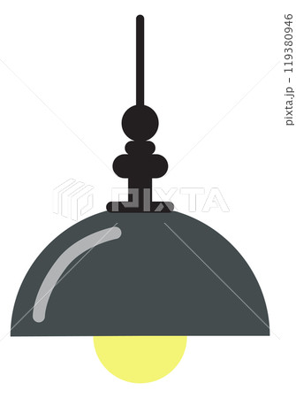 Ceiling lamp color icon. Hanging electric light 119380946