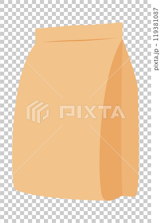 Illustration of a brown paper bag package Illustration of a brown paper bag package 119381087