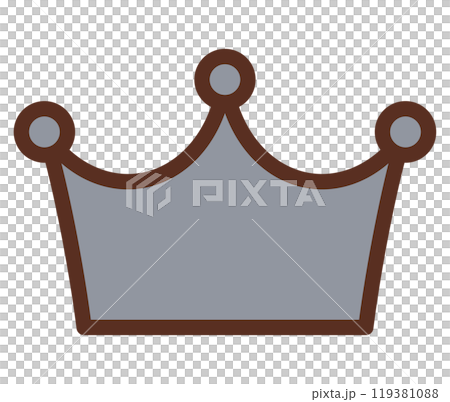 2位（銀）の王冠のイラスト【1】 119381088