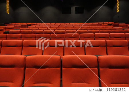 映画館・シアターのシート　劇場の座席 119381252