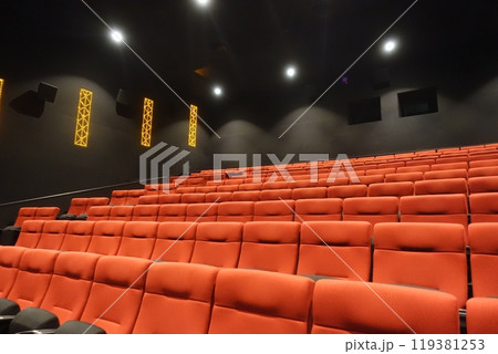 映画館・シアターのシート　劇場の座席 119381253