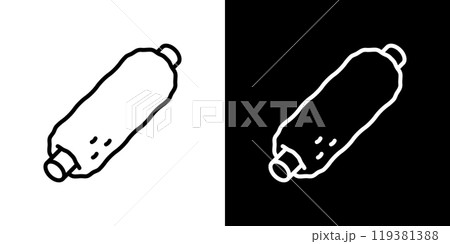 ごぼう巻きのシンプルなラインアイコン ごぼう巻きのシンプルなラインアイコン 119381388