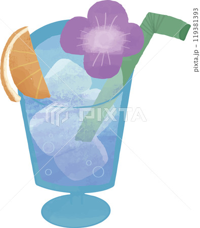 トロピカルジュースの手描きイラスト 119381393