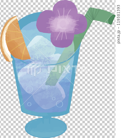 トロピカルジュースの手描きイラスト 119381393