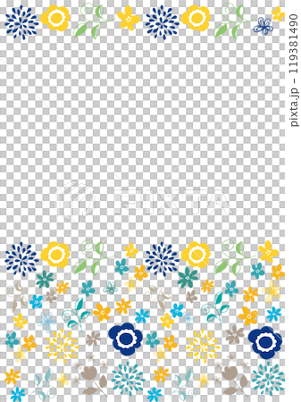 Scandinavian style, rustic floral frame 2, vertical Scandinavian style, rustic floral frame 2, vertical 119381490