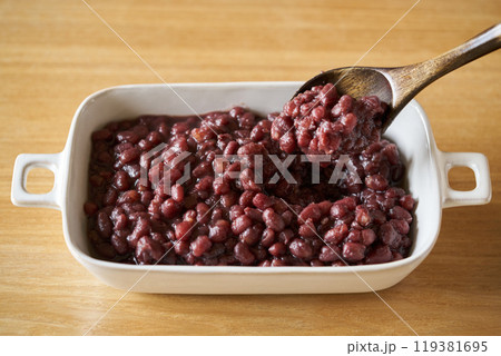 作り置きした粒あん 119381695