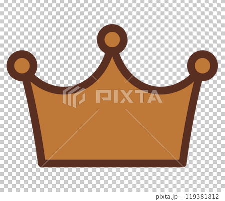 3位（銅）の王冠のイラスト【1】 119381812