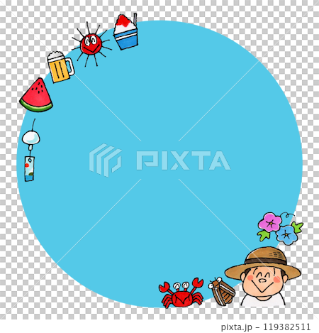 Boy and summer copy space (blue) Boy and summer copy space (blue) 119382511