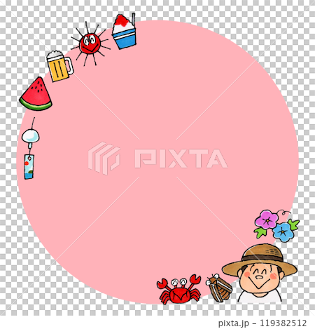 Boy and Summer Copy Space (Pink) 119382512