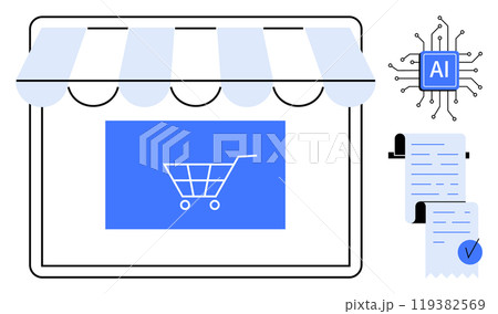 Online Shopping Storefront with AI and Digital Receipts 119382569