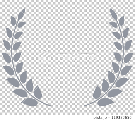 銀色の月桂樹のイラスト 119383656