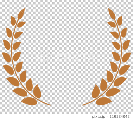 銅色の月桂樹のイラスト 119384042