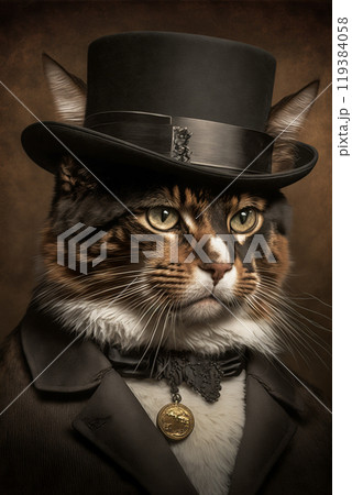 ダンディーな猫人間 119384058