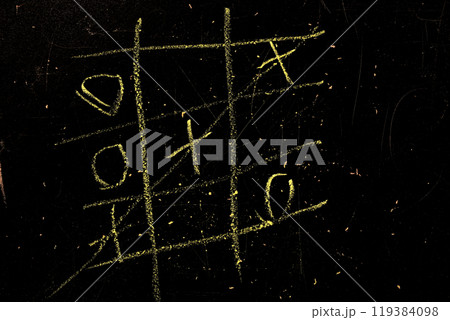 A completed game called tic tac toe. 119384098