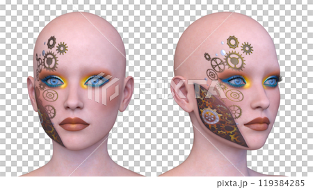 女人的臉的特寫 女人的臉的特寫 119384285