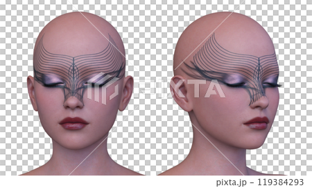 Close-up of a woman's face 119384293