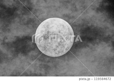 月齢16夜明け前の月 月齢16夜明け前の月 119384672